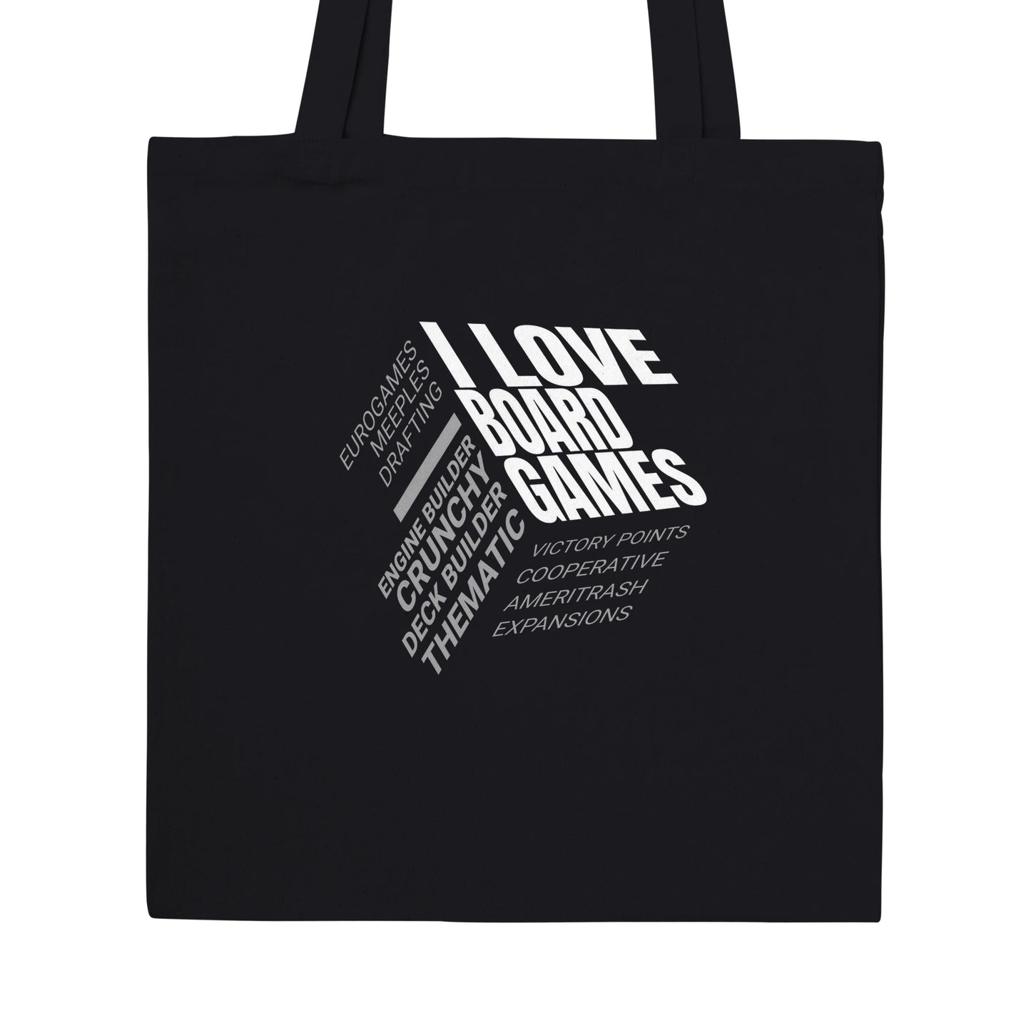 I Love Board Games - Premium Tote Bag Black