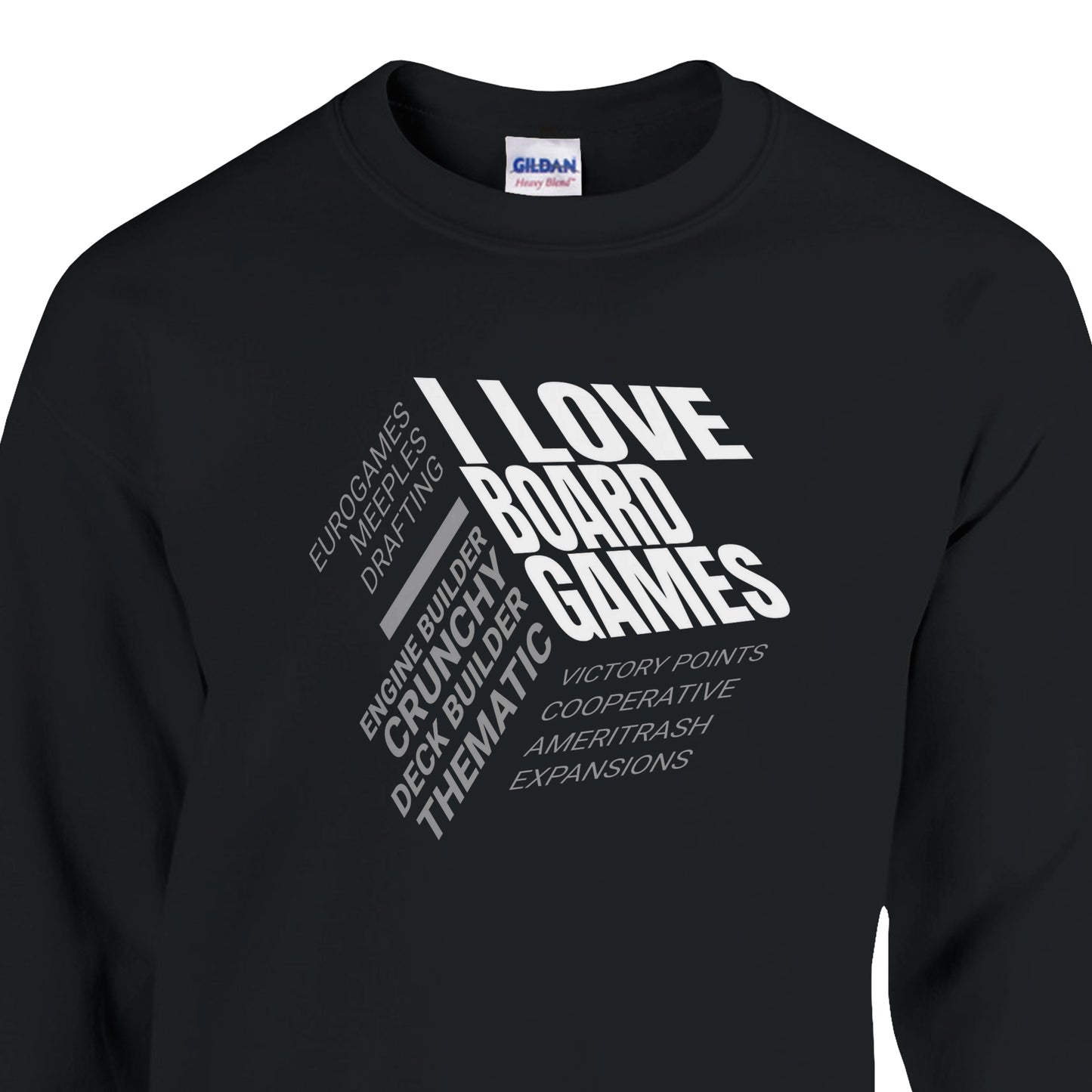 I Love Board Games - Classic Unisex Crewneck Sweatshirt