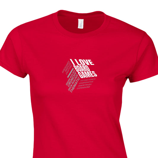 I Love Board Games - Classic Womens Crewneck T-shirt