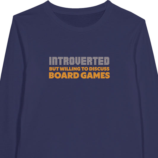 Introverted But Willing To Discuss Board Games - Premium Unisex Long-Sleeve T-shirt