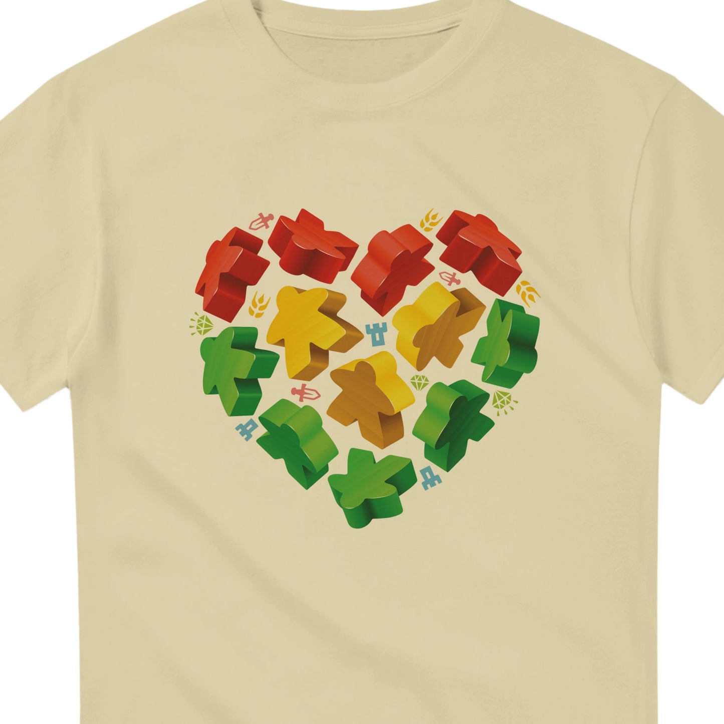 Meeple Heart - Heavyweight Unisex Crewneck T-shirt