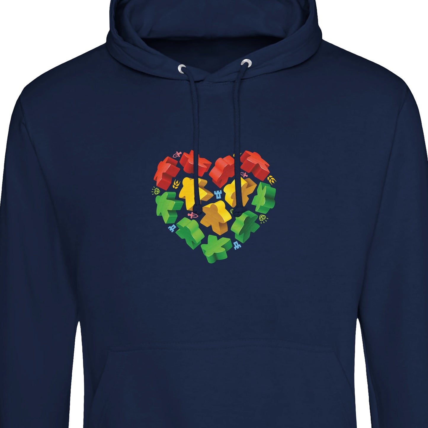 Meeple Heart - Premium Unisex Pullover Hoodie by JustHoods