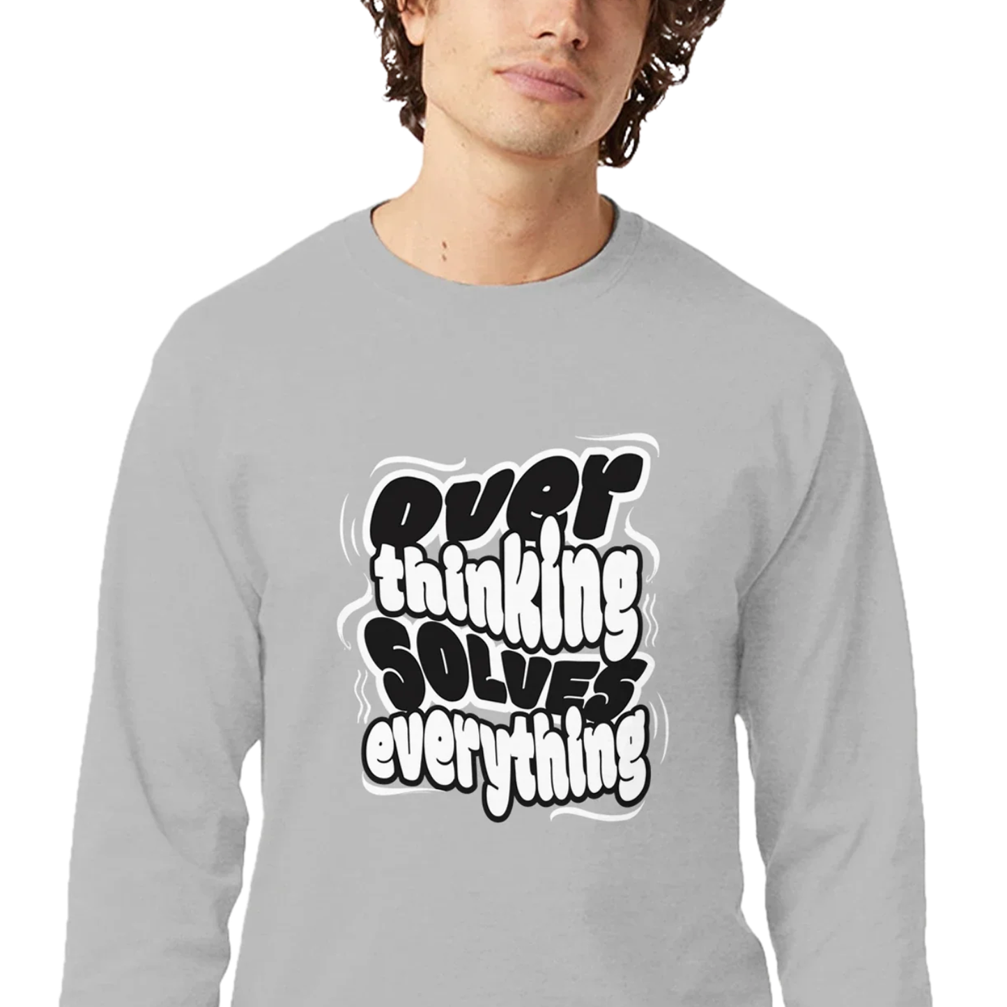 Overthinking Solves Everything - Men's Long-Sleeve T-Shirt by Champion